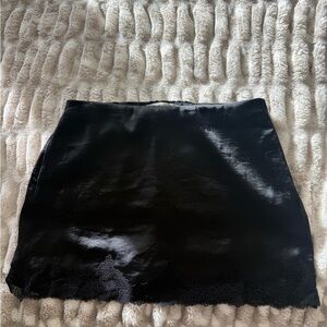Abercrombie High Rise Lace & Satin Mini Skort